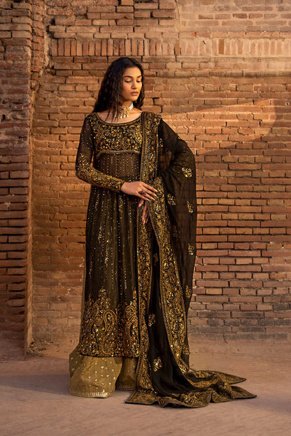Black Fox Georgette Palazzo Suit with Thread & Sequin Embroidery Work